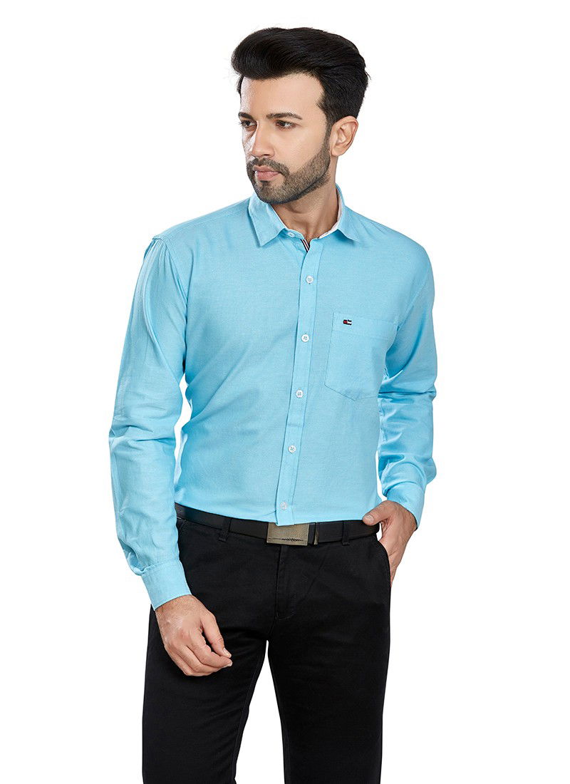 Outluk 1419 Oxford Cotton Regular Wear Mens Shirt Collection